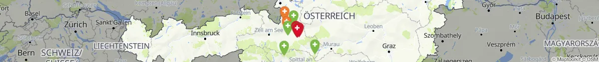 Map view for Pharmacies emergency services nearby Forstau (Sankt Johann im Pongau, Salzburg)